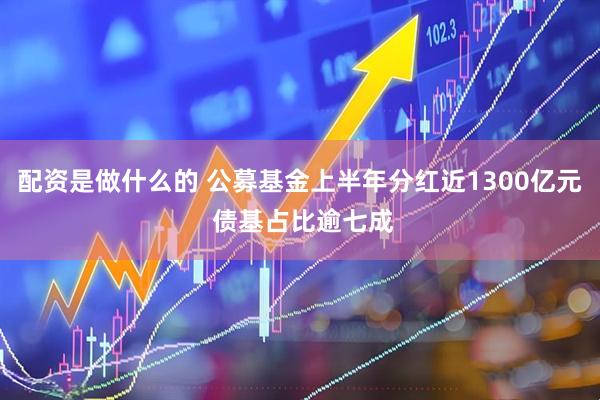 配资是做什么的 公募基金上半年分红近1300亿元 债基占比逾七成